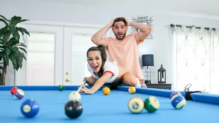 siblings play pool where the loser handles chores leading to anytime encounters with fuckanytime