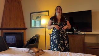 Casting Curvy shows playing just the tip with big booty friend and the action stays teasing