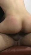 Mora milf receives a massage in her big oiled ass and follows with sloppy deep blowjob plus riding until creampie drips
