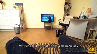 On mature4k the mature performer doesn't accept dissatisfaction and receives penetration