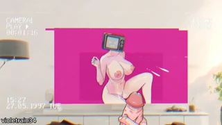 Sessão de Masturbação em Realidade Virtual com Mulher de TV Animada
