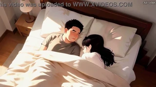 A woman performs an explicit act on a man in front of another person and this forms episode 3 of the scene