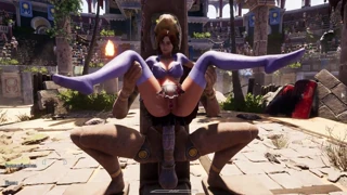 Lara crossed the ancient seal and faced the unknown in a 3d fantasy game