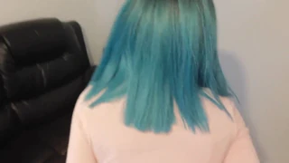 The girl with blue hair learns self defence classes are pointless