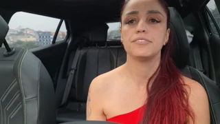 Ride-share driver spots passenger erection in back seat
