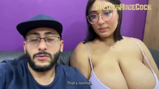 Saya Tak Tahan Payudara Besarnya, Beri Dia Kontol Besar dan Cum!