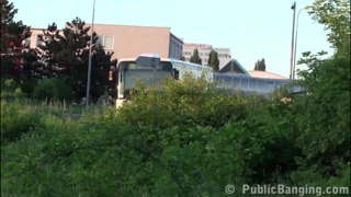 wanna see a cute blonde slammed by two guys in public street threesome fuck?