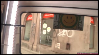 married guy fucks redhead while driving around the city