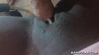 beautiful ebony takes interracial bwc creampie closeup pov amateur