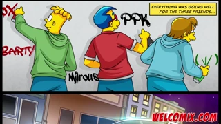 I can’t believe I’m watching three guys bang busty police officers in costumes from The Simptoons!