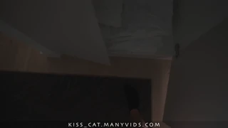 Brunette MILF craves thick cock for rough creampie pounding in shared bed at midnight