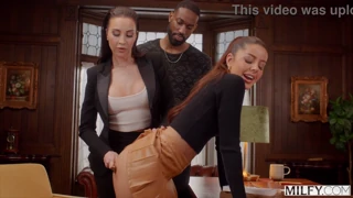 dean melissa disciplines naughty vanna during deepthroat ffm threesome