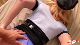 Sexy Girl Arranged Surprise And Sat On My Face In Police Suit
