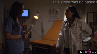whoops hospital mixup has milf doctor & nurse licking pussy 😏👩‍⚕️💦