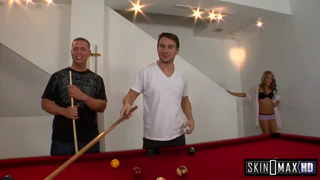insane sloppy threesome explodes on snooker table!!