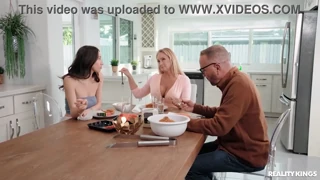 slut savors deep anal dildo insertion for her dinner treat