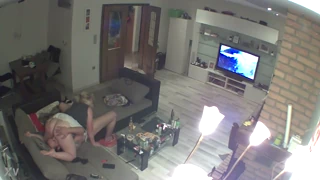 Chubby German amateur facesits in hidden IP cam 69 session