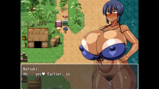 tanned girl natsuki gets beach oil massage turned into best assjob ever in hentai game