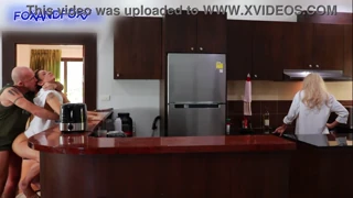 Almost caught surprise anal creampie during risky ass fuck nearby