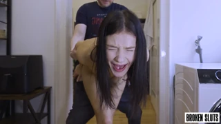 surprise anal thrust sends matty mila perez into rolling eye ecstasy from wrong hole pounding