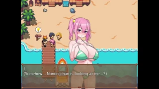 blasting cum on big tits of three blonde island babes in hypnotized hentai cowgirl creampie