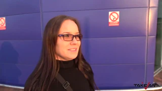 i pick up this dirty babe with big natural tits, suckin' her cock in the van backseat and cumshot on her shaved pussy
