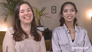 Two German girls with two dildos in one shoot
