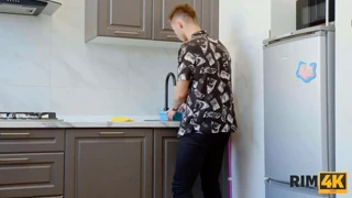 Hey, why not join this household guy for a wild threesome? Russian girls in stockings give hot rimjobs!