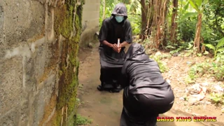 leaked footage of two ebony amateurs getting rough in the bush