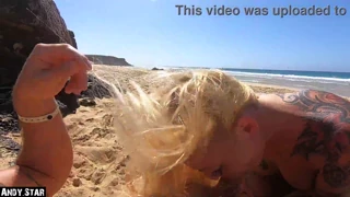 im the german blonde givin an amazin outdoor blowjob onna beach n swallowin all that cum... fuuuck