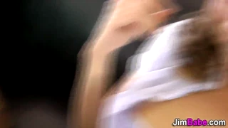 amateur teen teases with slow blowjob