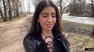 Girl Takes Facial Cumshot Before Public Park Cumwalk Covered in Huge Load Shocking Strangers