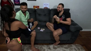 Threesome with the bad dwarf as my friend thrusts his large penis deep into her petite 18+ vagina