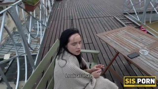 "bad minx drops orange top begging friend to thrust cock deep in wet pussy!"