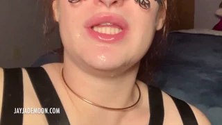I fuucked interracial amateur slut deepthroat doggystyle cum mouth part 2 JayJadeMoon!!