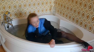 Wow, Sophia Smith, your wet panties in that college uniform are hot