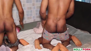 Hej Naija pridruži se divljem grupnom seksu Nollywood bang