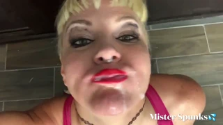 Face Slaps and Gagging Lead to Sloppy Deepthroat Cum Swallow: Part 2