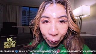 لا أصدق أن هذه اللاتينية في المترو ذات الصدر والمؤخرة الهائلين تحدت أكبر زب في العالم، مغرقة بالمني!