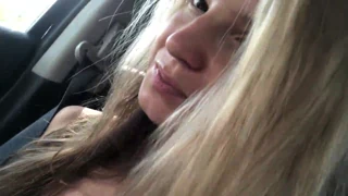 blonde teen enjoys outdoor vacation fun on webcam