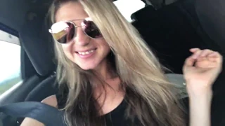 blonde teen enjoys outdoor vacation fun on webcam