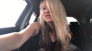 blonde teen enjoys outdoor vacation fun on webcam