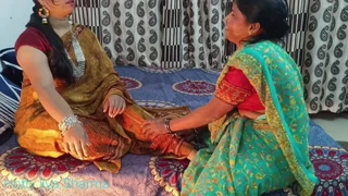 Real desi group action with servant and mistress in the village