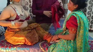 Real desi group action with servant and mistress in the village