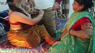 Real desi group action with servant and mistress in the village