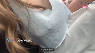 we fucked in the street cars passing by he creampied me deep 💦😈