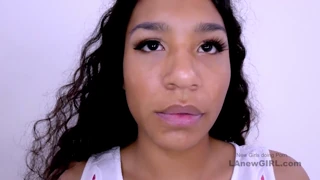 Brunette Newcomer Struggles with Gigantic BBC Deep Throat to Cummy Pussy Finish